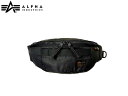 国内正規品 ALPHA アルファインダストリー WAIST BAG POUC BLACK ブラック 黒 ウエストバッグ ポーチ メンズ レディース 男女兼用 学生 普段使い 通勤 通学 タウン デイリー