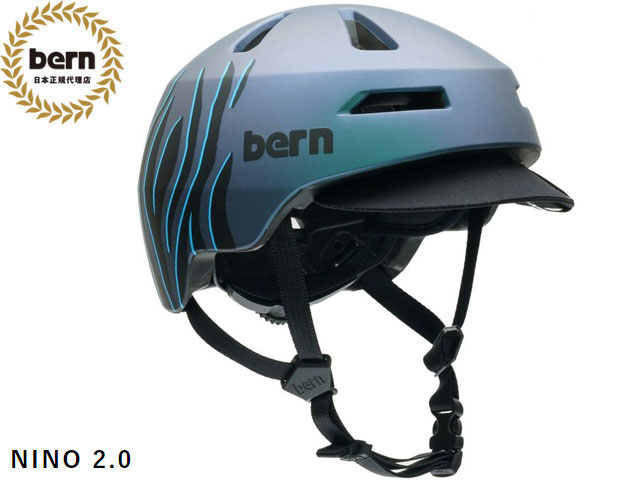 国内正規品 バーン bern NINO 2.0 ニノ ニーノ 2.0 MATTE PURPLE TIGER マット パープル タイガー 自転車 スケートボード ...