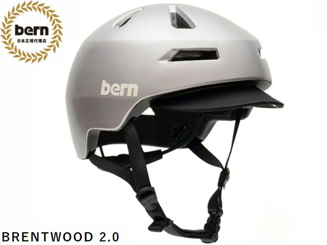 樂天商城 - 国内正規品 バーン bern BRENTWOOD 2.0 ブレントウッド METALLIC GREY メタリック グレー 自転車 スケートボード スノーボード BMX ピスト ヘルメット BEBM15Z