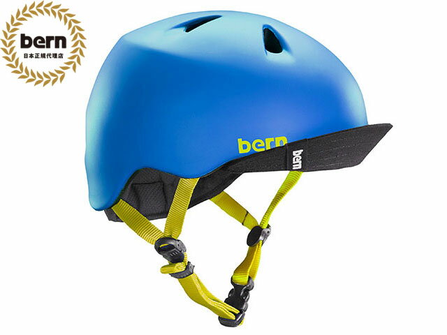国内正規品 バーン bern NINO ニノ ニーノ MATTE BLUE VISOR ツヤ消し青 自転車 スケートボード BMX ピスト ヘルメット キッズ ...