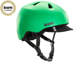 国内正規品 バーン bern NINO ニノ ニーノ MATTE KELLY GREEN VISOR マットグリーン BE-VJBMGV 緑×黒 自転車 スケートボード BMX ピスト ヘルメット キッズ 子供 スノーボード