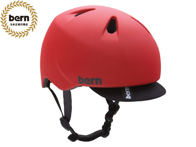 国内正規品 バーン bern NINO ニノ ニーノ MATTE RED VISOR マットレッド 赤×黒 自転車 スケートボード BMX ピスト ヘルメット キッズ 子供 スノーボード BE-VJBMRV