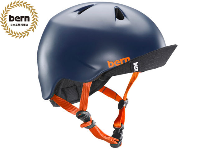 国内正規品 バーン bern NINO ニノ ニーノ Matte(Satin) Navy VISOR マット サテン ネイビー 紺 自転車 スケートボード BM...