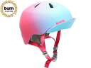 国内正規品 バーン bern NINA ニーナ ニナ SATIN PEACH SUNRISE GRADIENT VISOR サテン ピーチ サンライズ グラディエント 自転車 スケートボード BMX ピスト ヘルメット キッズ 子供 スノーボード