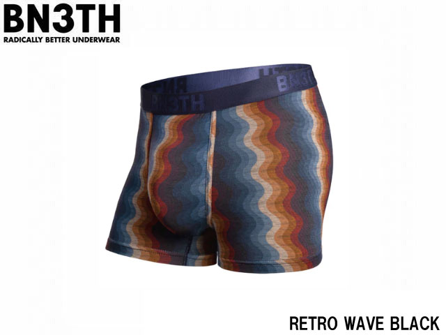 樂天商城 - 国内正規品 BN3TH ベニス CLASSIC TRUNK PRINT RETRO WAVE BLACK クラシック トランクス プリント レトロ ウェーブ ブラック 下着 トランクス パンツ インナー ボクサー ブリーフ ストリート 息子の個室 MY PAKAGE マイパッケージ プレゼント ギフト バレンタインデー