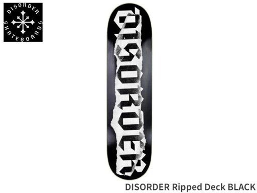国内正規品 DISORDER ディスオーダー Ripped Deck BLACK NYJAH ナイジャ・ヒューストン デッキ スケボー スケートボード Skateboard 国内正規品 DISORDER ディスオーダー Ripped Deck BLACK NYJAH ナイジャ・ヒューストン デッキ スケボー スケートボード Skateboard