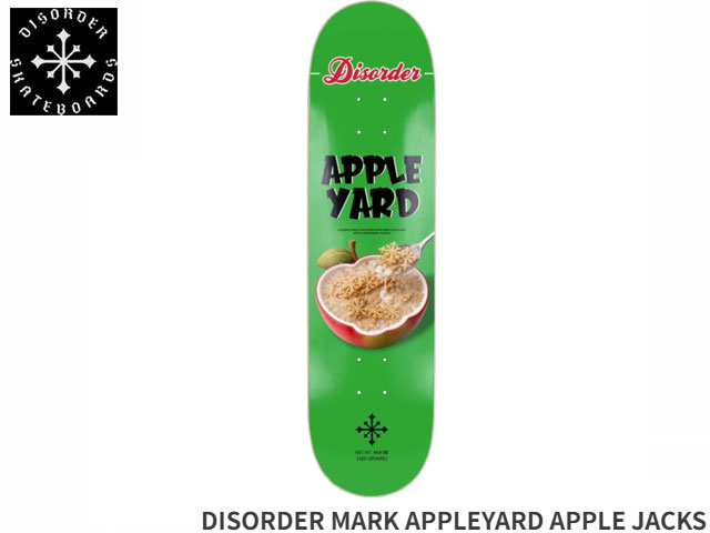 Rakuten - 国内正規品 DISORDER ディスオーダー DISORDER MARK APPLEYARD APPLE JACKS メキシコBBSプレス クライヴ・ディクソン デッキ スケボー スケートボード Skateboard