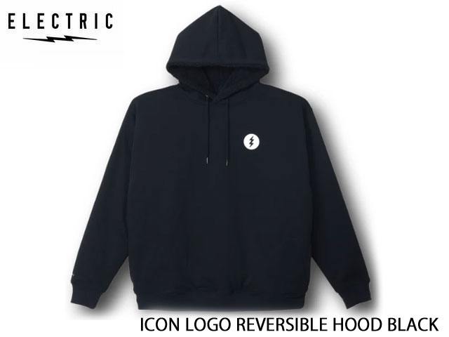 エレクトリック ELECTRIC ICON LOGO REVERSIBLE HOOD BLACK ブラック 黒 アイコンロゴ リバーシブル プルオーバー フーデッド パーカー フーディー カットソー ゴルフ GOLF 釣り フィッシング fishing メンズ レディース ユニセックス