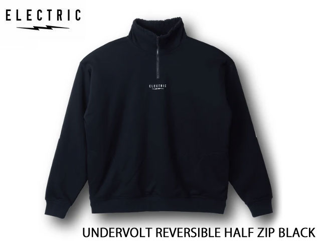 乐天商城 - エレクトリック ELECTRIC UNDERVOLT REVERSIBLE HALF ZIP BLACK ブラック 黒 アンダーボルト リバーシブル ハーフジップ カットソー ゴルフ GOLF 釣り フィッシング fishing メンズ レディース ユニセックス