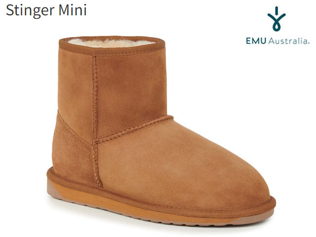 エミュー 国内正規品 emu australia レディーススティンガー ミニ CHESTNUT チェスナット women's STINGER MINI エミューオーストラリア シープスキンブーツ