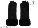 エミュ 手袋 国内正規品 emu australia アポロ ベイ グローブ ブラック APOLLO BAY GLOVES BLACK エミューオーストラリア 手袋 レディース