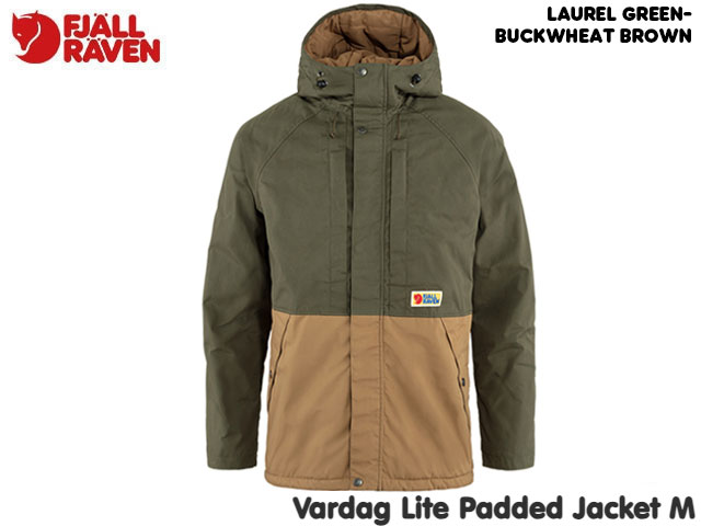 楽天sbc国内正規品 フェールラーベン FJALLRAVEN Vardag Lite Padded Jacket M Laurel Green-Buckwheat Brown ヴァーダグ ライト パデッド ジャケット キャンプ アウトドア 旅行 G-1000 Eco 防風 耐水 パーカー リサイクルポリエステル メンズ レディース ユニセックス アパレル