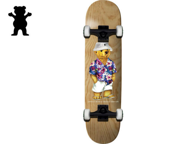 GRIZZLY 国内正規品 グリズリー GRIZZLY Hamptons Bear Complete BROWN スケボー デッキ スケートボード コンプリート Skateboard 完成品 初心者 デッキ