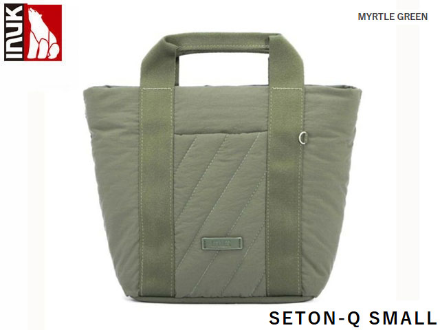 Rakuten - 国内正規品 INUK イヌーク SETON-Q SMALL シートン キルト MYRTLE GREEN ミルテグリーン 7L バッグ ハンドバッグ ショルダーバッグ トートバッグ 軽量 NYLON ナイロン ミニバッグ 2way アウトドア スポーツ観戦 野外イベント フェス リサイクル ペットボトル IKB23008
