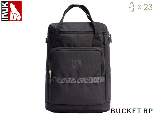 Rakuten - 国内正規品 INUK イヌーク BUCKET RP バケット BLACK ブラック 黒 バックパック バッグ リュックPRIMARY COLLECTION アウトドア スポーツ観戦 野外イベント フェス リサイクル ペットボトル 撥水加工 IKB23509