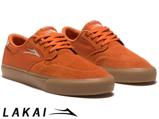 国内正規品 Lakai RILEY 3 BURNT ORANGE SUEDE ライリーホーク 3 バーンオレンジ スエード ラカイ スケート SKATE スニーカー CO-BOUND DELUXLITEインソール PARAMOUNTアウトソール