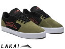 国内正規品 Lakai CARDIFF OLIVE/BLACK SUEDE カーディフ オリーブ/ブラック スエード ラカイ スケート SKATE スニーカー DELUXLITEインソール PARAMOUNTアウトソール