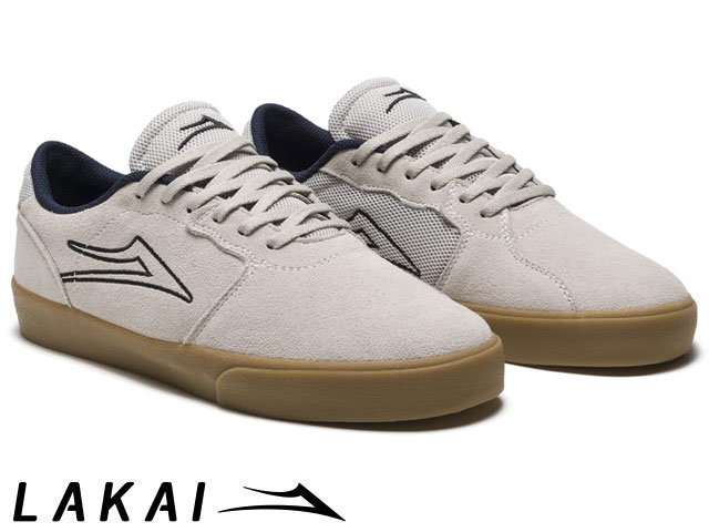 国内正規品 Lakai CARDIFF WHITE/GUM SUEDE カーディフ ホワイト/ガム スエード ラカイ スケート SKATE スニーカー DELUXLITEインソール PARAMOUNTアウトソール