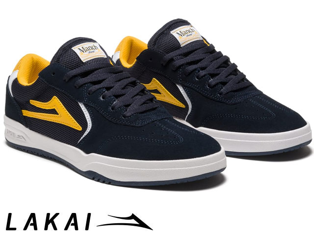 国内正規品 Lakai ATLANTIC NAVY/GOLD SUEDE アトランティック ネイビー/ゴールド スエード ラカイ スケート SKATE スニーカー XLKカップソール DELUXLITEインソール