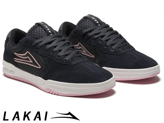 国内正規品 Lakai ATLANTIC CHARCOAL/PINK SUEDE アトランティック チャコール/ピンク スエード ラカイ スケート SKATE スニーカー XLKカップソール DELUXLITEインソール