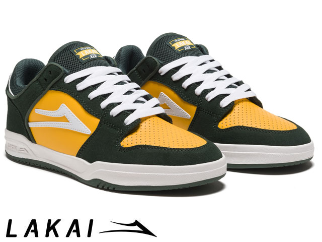 国内正規品 Lakai テルフォード ロー TELFORD LO PINE/YELLOW SUEDE パイン/イエロー スエード ラカイ スケート SKATE スニーカー XLKカップソール