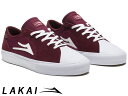 国内正規品 Lakai FLACO II BURGUNDY/WHITE SUEDE フラコ 2 バーガンディ/ホワイト スエード ラカイ スケート SKATE スニーカー CO-BOUND DELUXLITEインソール PARAMOUNTアウトソール