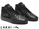 国内正規品 Lakai FLACO II MID BLACK/BLACK LEATHER フラコ 2 ミッド ブラック/ブラック レザー ラカイ スケート SKATE スニーカー DELUXLITEインソール PARAMOUNTアウトソール CO-BOUND