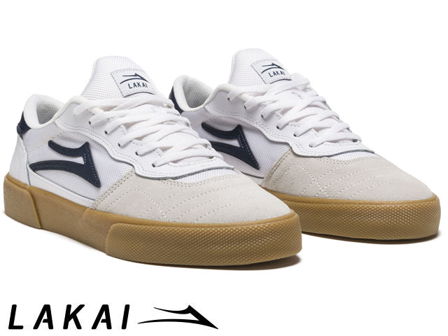 国内正規品 Lakai CAMBRIDGE WHITE/NAVY SUEDE ケンブリッジ ホワイト/ネイビー スエード ラカイ スケート SKATE スニーカー DELUXLITEインソール PARAMOUNTアウトソール oslk22fa9ca