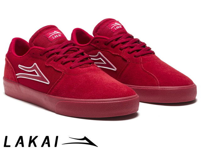 国内正規品 Lakai NEWモデル CARDIFF RED SUEDE カーディフ レッド スエード ラカイ スケート SKATE スニーカー DELUXLITEインソール PARAMOUNTアウトソール