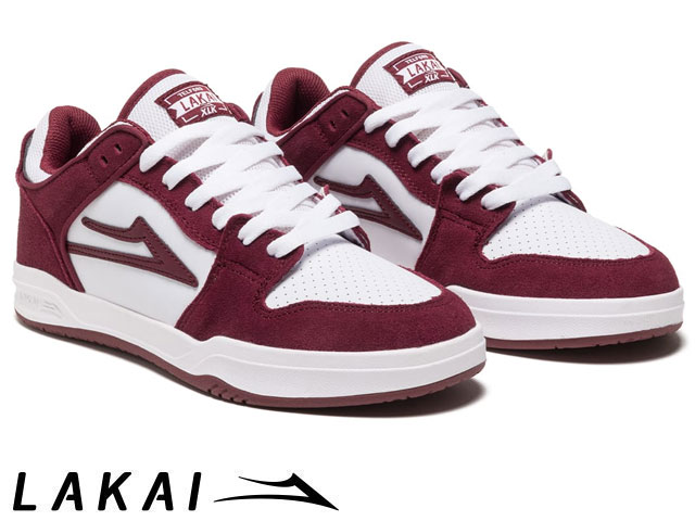 国内正規品 Lakai テルフォード ロー TELFORD LOW BURGUNDY/WHITE SUEDE バーガンディ/ホワイト スエード ラカイ スケート SKATE スニーカー XLKカップソール