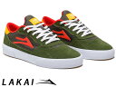 国内正規品 Lakai CAMBRIDGE OLIVE/YELLOW SUEDE ケンブリッジ オリーブ/イエロー スエード ラカイ スケート SKATE スニーカー DELUXLITEインソール PARAMOUNTアウトソール