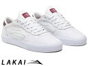 国内正規品 Lakai CAMBRIDGE WHITE/BURGUNDY LEATHER ケンブリッジ ホワイト/バーガンディ レザー ラカイ スケート SKATE スニーカー DELUXLITEインソール PARAMOUNTアウトソール