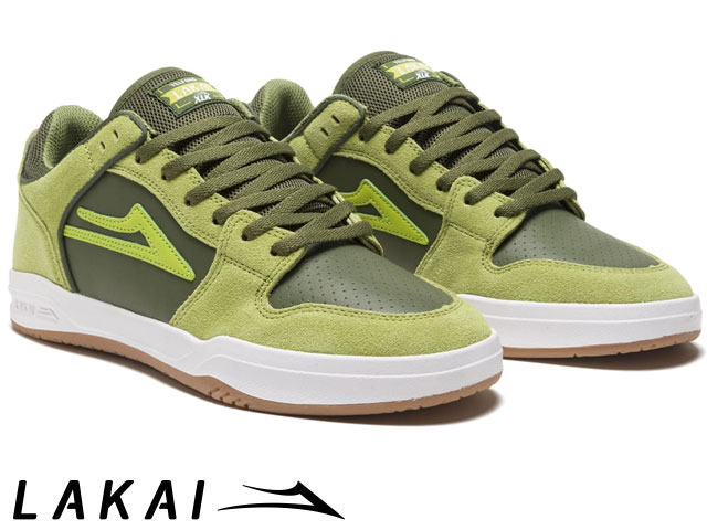 国内正規品 Lakai NEWモデル テルフォード ロー TELFORD LO GREEN/GREEN SUEDE グリーン/グリーン スエード ラカイ スケート SKATE スニーカー XLKカップソール