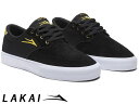 国内正規品 Lakai NEWモデル RILEY 3 BLACK/GOLD SUEDE ライリーホーク 3 ブラック/ゴールド スエード ラカイ スケート SKATE スニーカー CO-BOUND DELUXLITEインソール PARAMOUNTアウトソール