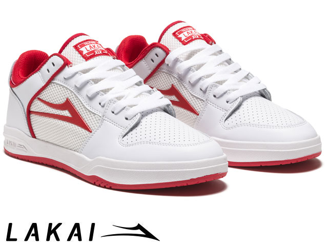 国内正規品 Lakai NEWモデル テルフォード ロー TELFORD LO WHITE/RED SUEDE ホワイト/レッド スエード ラカイ スケート SKATE スニーカー XLKカップソール