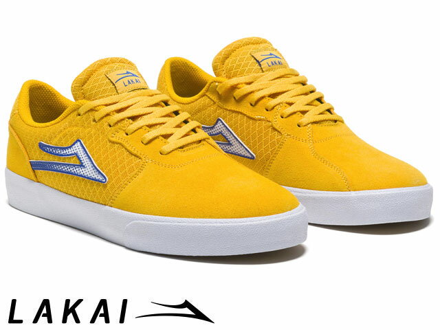 国内正規品 Lakai NEWモデル CARDIFF GOLD/BLUE SUEDE カーディフ ゴールド/ブルー スエード ラカイ スケート SKATE スニーカー DELUXLITEインソール PARAMOUNTアウトソール