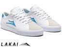 国内正規品 Lakai FLACO II WHITE/CYAN LEATHER フラコ 2 ホワイト/シアン レザー ラカイ スケート SKATE スニーカー CO-BOUND DELUXLITEインソール PARAMOUNTアウトソール