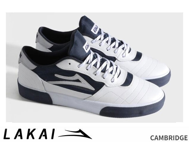 Lakai - 国内正規品 Lakai CAMBRIDGE WHITE LEATHER NAVY REFLECTIVE ケンブリッジ ホワイト レザー ネイビー リフレクティブ ラカイ スケート SKATE スニーカー
