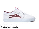 国内正規品 Lakai NEWモデル GRIFFIN WHITE/BURGUNDY LEATHER ホワイト/バーガンディ レザー ラカイ スケート SKATE スニーカー