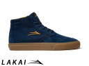 国内正規品 Lakai RILEY 3 HIGH NAVY/GUM SUEDE ライリーホーク 3 ハイカット ネイビー/ガム スエード ラカイ スケート SKATE スニーカー CO-BOUND DELUXLITEインソール PARAMOUNTアウトソール 2024SPRING