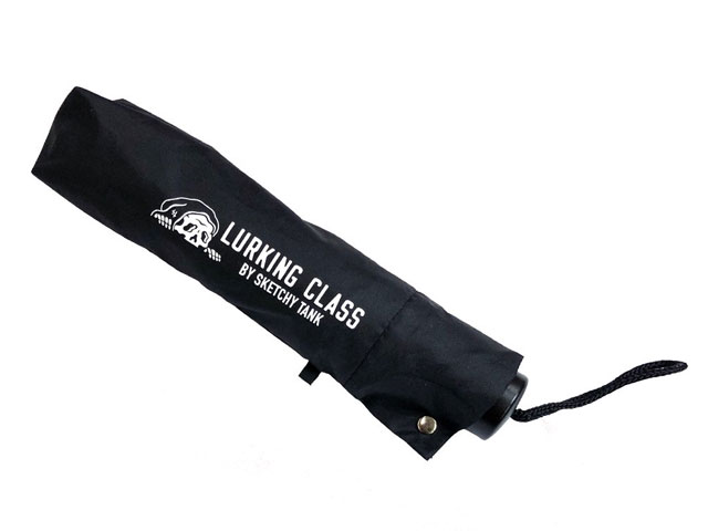 国内正規品 LURKING CLASS FOLDING UMBRELLA BLACK ラーキンクラス フォールディング アンブレラ 傘 折り畳み傘 黒 Sketchy Tank スケッチータンク バイク 自転車