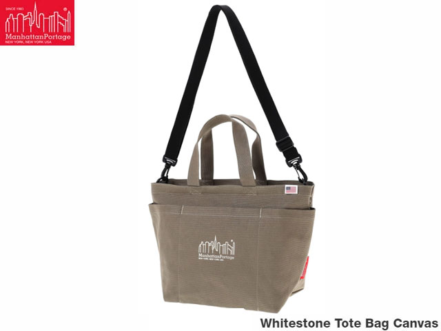Rakuten - 国内正規品 マンハッタンポーテージ ホワイトストーン トートバッグ ショルダーバッグ キャンバス Whitestone Tote Bag Canvas Brown ブラウン 茶 撥水加工 2WAY コットンキャンバス マンハッタン ポーテージ Manhattan Portage メンズ レディース