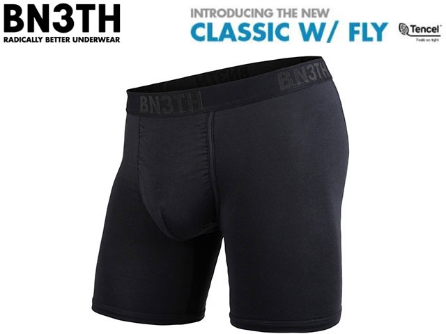 楽天sbc国内正規品 BN3TH ベニス CLASSIC WITH FLY BOXER BRIEF BLACK/BLACK 前開きタイプ クラシック ウィズ フライ トランクス プリント ブラック/ブラック 下着 トランクス パンツ インナー ボクサー ブリーフ ストリート 息子の個室 MY PAKAGE マイパッケージ 社会の窓