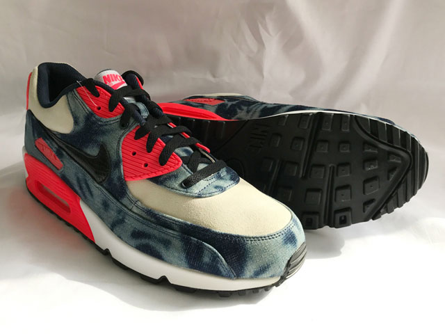 ナイキ NIKE AIR MAX 90 DNM QS Bleach Denim sports Lab atmos エア マックス 90 ブリーチ デニム クイックストライク アトモス DEADSTOCK