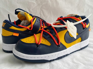 ナイキ NIKE DUNK LOW LTHR OFF-WHITE ダンク ロー レザー UNIVERSITY GOLD/MIDNIGHT NAVY ct0856-700オフホワイト