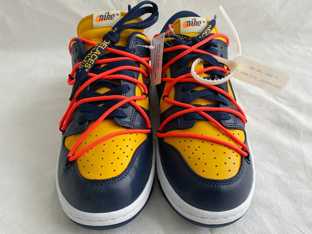 ナイキ NIKE DUNK LOW LTHR OFF-WHITE ダンク ロー レザー UNIVERSITY GOLD/MIDNIGHT NAVY ct0856-700オフホワイト