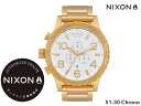 国内正規品 ニクソン NIXON 51-30 Chrono 51mm Gold/White 51-30 クロノ 腕時計 WATCH ウォッチ ゴールド/ホワイト A083508-00 サーフ スポーツ ストリート トラベル 旅行 ウォッチ クロノグラフ その1