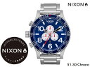 国内正規品 ニクソン NIXON 51-30 Chrono 51mm Navy Sunray/Silver 51-30 クロノ 腕時計 WATCH ウォッチ ネイビーサンレイ/シルバー A0835091-00 サーフ スポーツ ストリート トラベル 旅行 ウォッチ クロノグラフ その1