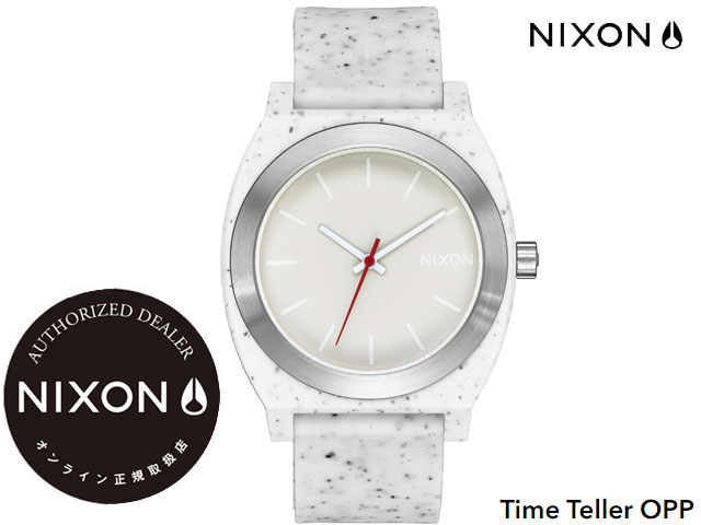 楽天sbc国内正規品 ニクソン NIXON Time Teller OPP 40mm Vanilla Speckle ザ タイムテラー オーピーピー 腕時計 WATCH ウォッチ バニラスパークル 白 A13615135-00 サーフ スポーツ ストリート トラベル 旅行 再生プラスチック サステナブル 防水