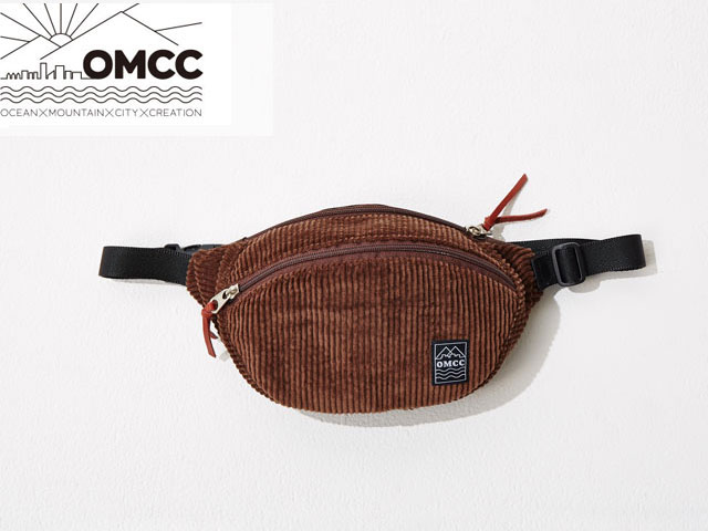 OMCC オーエムシーシー Fanny Pack Round Corduroy BROWN ブラウン 茶 ファニーパック ラウンド コーディロイ ウエストバック ナイロン コンパクト フェス アウトドア ボディバッグ おしゃれ かわいい 旅行 パッカブル サブバッグ 男女兼用